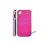 Super Quality Electroplating Edge Frosting Embedded Diamond Hard Case for Samsung Galaxy S i9000(Hot Pink)