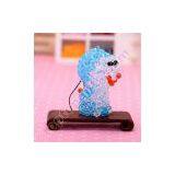 3d Beaded Doraemon 4mm Bicone Crystal Cartoon Charm thumbnail-2