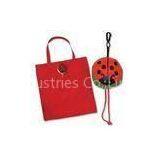 Customized Recycled Folding Carry Bag, Red Foldable Shopping Bags In Pouch thumbnail-1