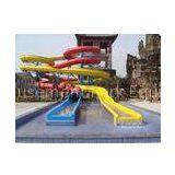 48m long fiberglass spiral slide , Water theme park swimming pool slides