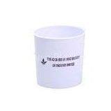 Round 4oz Disposable White Jelly / Mousse Plastic Cup Customized Size