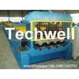 PLC Controlling System 0.8 - 1.2 mm 4KW Floor Deck Roll Forming Machine