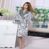 100% Polyester Printed Flannel Knitted Robe thumbnail-4