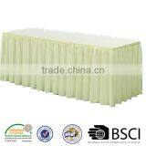 Box Pleats Table Skirting Polyester Table Skirt