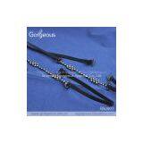 Black Rhinestone Bra Straps