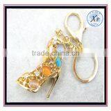Crystal Shoe High Heel Keyring Rhinestone Purse Charm Pendant