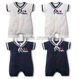 2016 Summer Pure Cotton Navy Style Baby Romper thumbnail-1