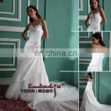EB629 Elegant pleated tulle garment material elegant gathers wedding dress