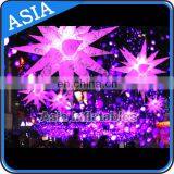 Hanging Christmas Star Illuminated Inflatables For Event / Club Decoration