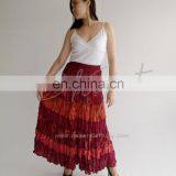 India Style Ladies Maxi Soft Cotton Hobo Hippie Gypsy Woman Long Skirt thumbnail-1