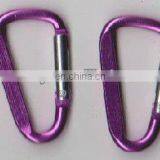 new designed hanging metal carabiner snap hook with custom laser logo for promotion