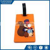 Factory Customized custom design printed waterproof silicone luggage tags