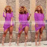 LAITE D2064 Women Short Sleeve Casual Dresses Solid Color Women Autumn Plus Size Dresses thumbnail-4