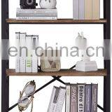 Industrial Bookshelf Vintage Bookcase and Bookshelves Rustic Wood and Metal Shelving Unit thumbnail-6