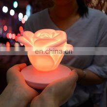 Battery Powered Rose Shaped Led Light Desk Lamp for Promotion Gifts thumbnail-3