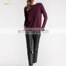 Ladies Fashion Cashmere Knit Sweater Button Back Design Sweater thumbnail-4