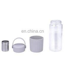 New Design 500ML Portable Borosilicate Glass Bottle With Anti-scalding Ring and Tea Filter thumbnail-4