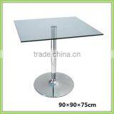 Modern New Design Square Glass Top Metal Frame Buy Glass Dining Table thumbnail-1