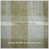 Hot sale thin yarn dyed check flax fabric for summer