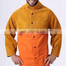 Mens Split Cowhide Leather Welding Cape Sleeves With Detachable Leather Welding Apron thumbnail-5