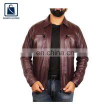 Polyester Lining and High Black Fitting Best Selling Stylish Look Genuine Leather Jacket for Men thumbnail-1