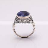 BLUE SAPPHIRE Ring,925 Sterling Silver Jewelry Wholesale,WHOLESALE SILVER JEWELRY,SILVER EXORTER,SILVER JEWELRY FROM INDIA thumbnail-3