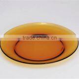 CE/EU/FDA/SGS/LFGB HIGH QUALITY DECORATIVE GLASS PLATE ,ROUND GLASS FRUIT PLATE,PAINTED GLASS PLATE thumbnail-4