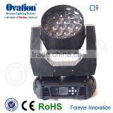 C19 Moving Head Zoom Light 360W RGBW 4IN1 Leds Adjusted Beam Angle:8-60 Degree DMX 512 Stand Alone/Master/Slave/Auto