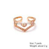 2 Gram Arrow Shape Rose Gold Jewelry Zircon Engagement Ring thumbnail-3