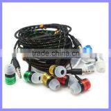 Cheap 1M Gold Red Green Silver Headphone Headset Braided Earphone With Mic For Mobile Phone thumbnail-1