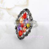 2016 Jewelry Trends Oval Shaped Color Stone Latest Gold Ring Designs for Girls thumbnail-2