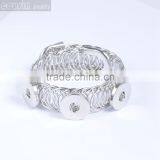 Mixed Styles Bracelet Metal 18mm Snap Button Jewelry Charm Rhinestone Styles Bracelet