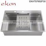 Professional Customized Sizes Kitchen Stainlees Steel Handmade Sinks thumbnail-3