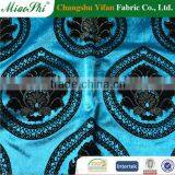 Flower 100%polyester Woven Velvet Fabric With Golden for Home Textile