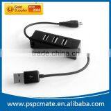 Black Micro Charge Cable With 3 Port Usb Hub for Samsung thumbnail-1