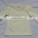New Organic 95% Cotton 5% Spandex Best Selling Blank White Ruffles Kids t Shirt Wholesale thumbnail-6