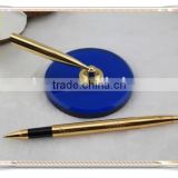 TT- 08 luxury golden desk pen holder, long table pen with round holder