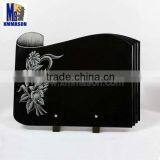 Black Granite Cemetery Headstone thumbnail-1