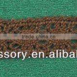 Brown Lace Cotton,scallop Cotton Crochet Lace,macrame Lace Fabric Cotton thumbnail-1