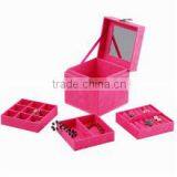 2015 Hot Sale Jewlery Set Box Velvet Flannelette Flocking Custom Set
