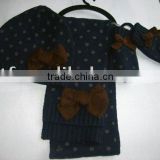 Cotton Printing Baby Three-piece Suit (scarf, hat and glove)