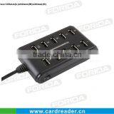 10 Ports HI-Speed USB 2.0 HUB With Light Usb Hub Long Cable