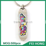 China Supplier silver plating with custom printing metal blank skateboard