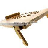 Natural Eco-Friendly Bamboo Cooling Vented Laptop Desk/Table Stand Up to 15in thumbnail-5