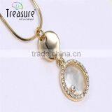 2015 New Korean Fashion Wild Round Shell Necklace Gold Plated Necklace Wholesale Pendant Necklace for Ladies thumbnail-3
