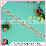 HC-3487 Hechun Hot Fix Rhinestone Crystal Neck Applique for Clothing Accessories