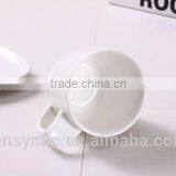 T00217 Big Handle White Porcelain Tea Cup With Saucer thumbnail-6