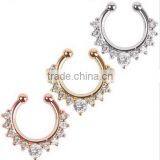 Septum Clicker Surgical Steel Nose Body Ring Hoop Piercing Jewelry Unisex thumbnail-4