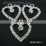 2015 Hot Rhinestone Diamond Design Custom Copper Broken Heart Pendant thumbnail-2