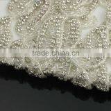 30mm Crystal Wedding Leaf Shape Bead Trim for Bridal Sash R2319 thumbnail-3